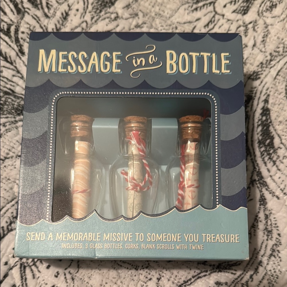 Brand New Message in a Bottle Set with Corks and Twine
